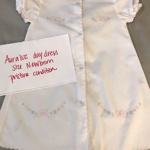 Aura Liz christening gown/ day dress for newborn